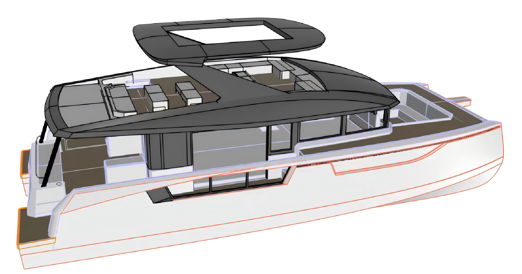 42ft hybrid power catamaran — NAVIER YACHTS custom build project
